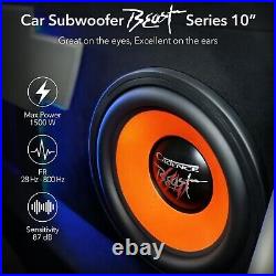10 Car Audio Subwoofer Dual 4 Ohm Beast CADENCE BT10D4 1500W Each