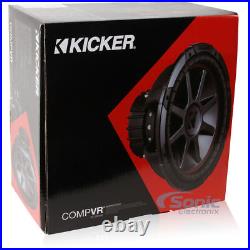 2 Kicker CompVR CVR124 1600W 12 VR Series Dual 4-Ohm DVC Car Audio Subwoofers