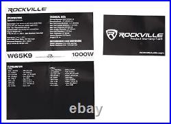 (2) Rockville W65K9D2 6.5 1000 Watt Car Audio Subwoofers Dual 2-Ohm CEA Subs