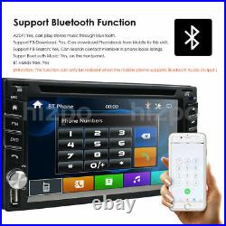 6.2 Car Stereo Universal Bluetooth Radio Double 2Din DVD CD Player GPS NAVI+Cam
