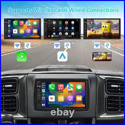 7 QLED Touch Screen Double Din Car Stereo CarPlay Android Auto Radio GPS DSP BT