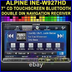 Alpine Ine-w927hd CD Double Din 7 Inch Touchscreen Bluetooth Navigation Reciver