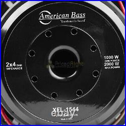 American Bass XFL-1544 15 Subwoofer Dual 4 Ohm 2000 Watts Max Car Audio Single