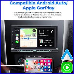 Backup Camera 7'' Double 2Din Car Stereo Radio CD DVD Player Bluetooth CarPlay