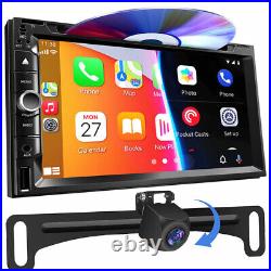 Backup Camera With Touch Bluetooth Radio Double Din 7 Car Stereo DVD Player CD