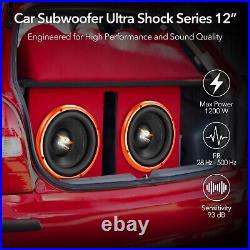 CADENCE 12 Car Audio Subwoofer DVC 2.5 Ultra Shock US12D2 1500W Dual 2 Ohm Each