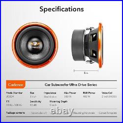 CADENCE 8 Subwoofer Dual Voice Coil US8D4 Car Audio Ultra Shock 800W 4 Ohm Each