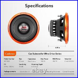 Car Audio 12 Subwoofer 900W CADENCE UD12D2 Dual VC Ultra Drive 2 Ohm Each