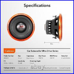 Car Audio Subwoofer 8 Dual Voice Coil CADENCE Ultra Drive UD8D4 500W 4 Ohm Each