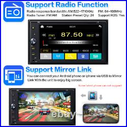Car Stereo CarPlay Bluetooth Radio Double 2 Din 6.2 CD DVD Player Backup Camera