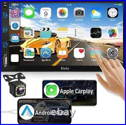 Car Stereo Double DIN Carplay Bluetooth 7 Touchscreen Backup Camera A/V Input