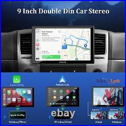 Carpuride 9Inch Double Din Car Stereo 2Din Wireless Apple Carplay Android Auto