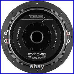DS18 Car Audio 10 High Excursion Subwoofer 1600 Watt Dual 4 Ohm VC ZXI10.4D