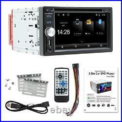 Double 2 DIN Car Stereo Radio Audio DVD MP5 Player Bluetooth With 8LED Rear Camera