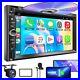 Double Din car Stereo with CD/DVD Player- CarPlay & Android Auto, Car Audio w