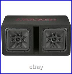 Kicker 45DL7R122 Car Audio L7R Solobaric L7 Dual 12 Vented Sub Box & HA-A800.1