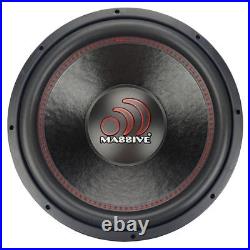 Pair of Massive Audio GTX 154 1400 Watts 15 Dual 4 Ohm Car Audio Subwoofers