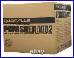 Rockville Punisher 10D2 10 5000w Peak Competition Car Audio Subwoofer 1250w RMS