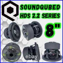 SoundQubed HDS2.2 Series 1200w Car Audio Subwoofer 8 Inch Dual 2 ohm