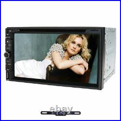 Universal Double 2 Din Car Stereo HD CD DVD Player Radio Bluetooth with Backup Cam