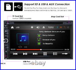 Universal Double 2 Din Car Stereo HD CD DVD Player Radio Bluetooth with Backup Cam