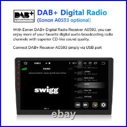 Wireless CarPlay Android 12 Auto 10.1 Double 2DIN Car Stereo GPS Radio DSP WiFi